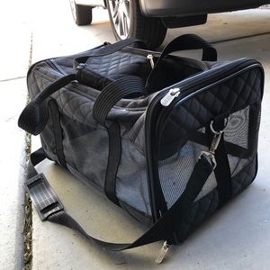 Black Sherpa Soft Dog Travel Carrier